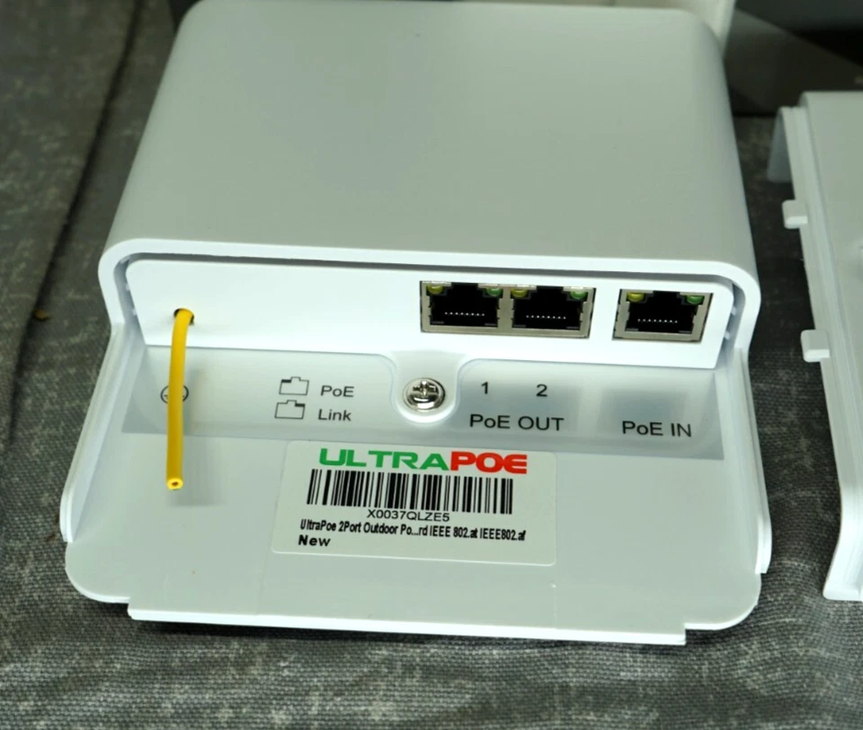 2 Port Gigabit PoE Passthrough Switch Outdoor Ethernet Extender Up to 100m/328ft - Image 2 of 4