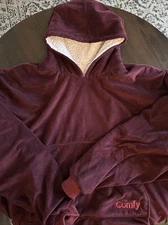 The Comfy Wearable Sherpa Blanket Sweatshirt Hoodie Oversized Long Sleeve Unisex