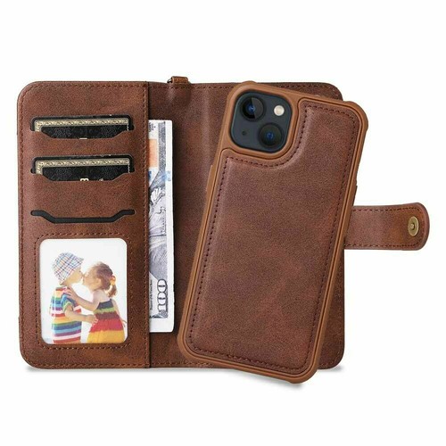 For iPhone 13 Pro 12 11 XS XR SE 6 7 8 Plus Detachable Wallet Leather Case Cover - Picture 29 of 48