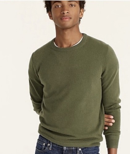 J CREW MENS XL GREEN Cashmere crewneck 