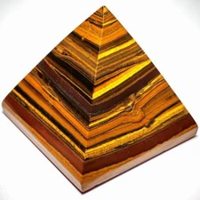 218g Tiger Eye Pyramid Crystal Chakra Reiki Healing