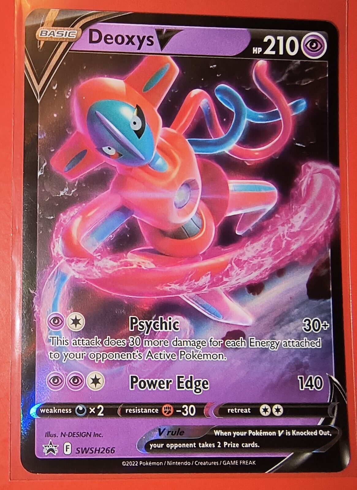 Mavin  Deoxys V SWSH266 Pokemon Card Sword & Shield Promo Card Mint Full  Art