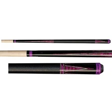 Players – Pool Cue Black Purple Irish-Linen Wrap – C812
