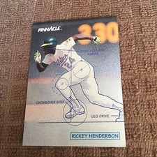 Rickey Henderson 1992 Pinnacle #614   TECH    (Oakland Athletics)