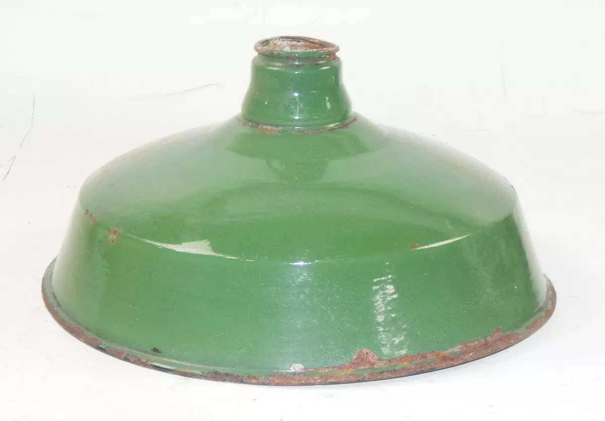 Vintage green on sale porcelain light shade