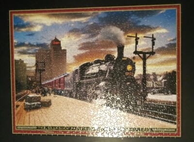 Larry Grossman Canadian Pacific RR Train Puzzle by Serendipity 750Piece Complete