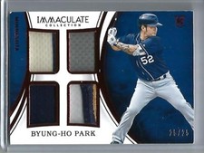 Byung-Ho Park 2016 Panini Immaculate Collection Game Used Jersey Patch #25/25