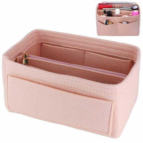 2-IN-1 Multi pocket Handbag Organizer Felt Purse Insert Storage Tote Liner Bag - Picture 17 of 20