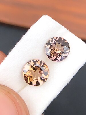 Natural Tanzanite Round Pair, Brown Zoisite Pair, Unheated