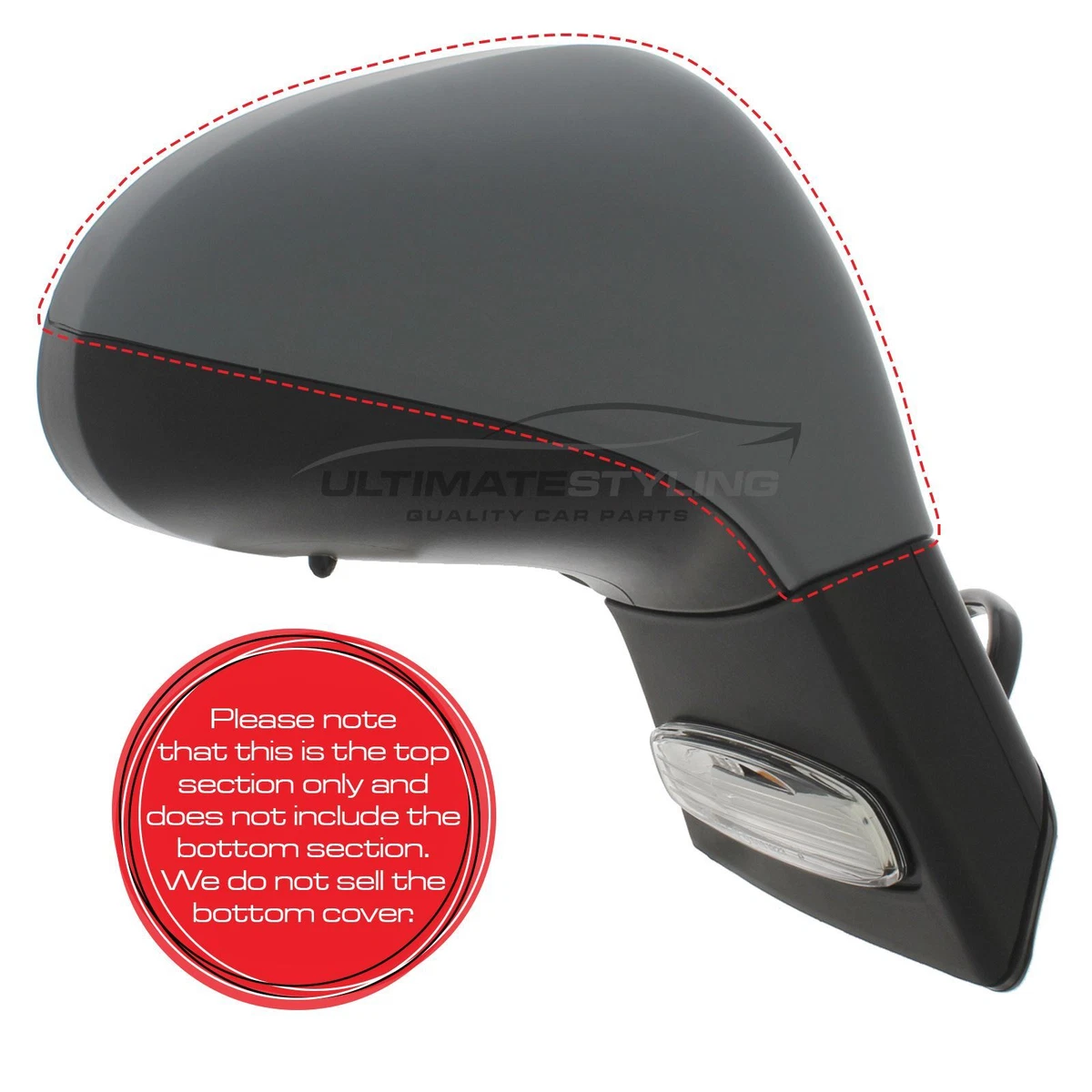Peugeot 207 2006 2015 Door Wing Mirror Cover Cap Case Primed Drivers Right Hand
