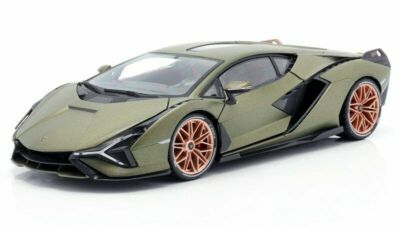 Lamborghini Sian FKP 37 matt-oliv 2020 - 1:18 Burago