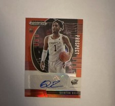 Quinton Rose 2020 Panini Draft Picks Prospects Red Prizm Rookie RC Auto SP /199 