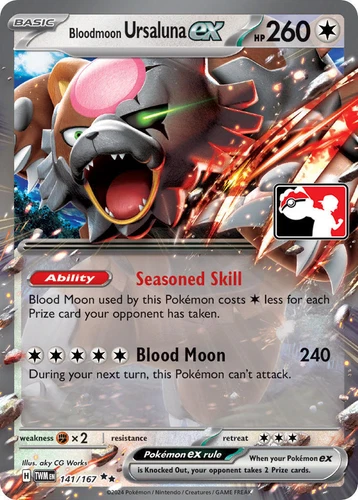 Bloodmoon Ursaluna Ex 141/167 Prize Pack Series Cards