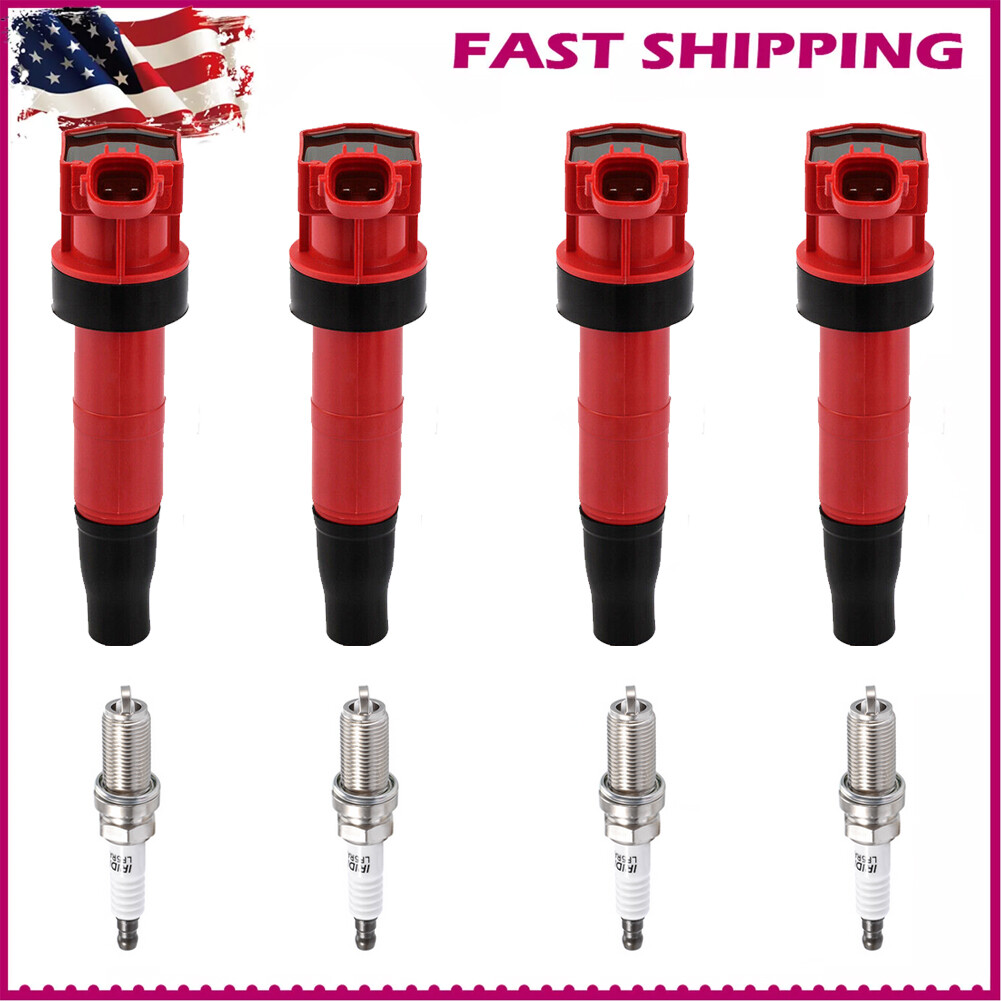 4pc Ignition Coil & Spark Plug Kit for 2010-2014 Hyundai Genesis Coupe 2.0L UF611