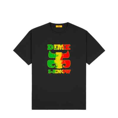 DIME Men's S/S T-Shirt I KNOW - Black - Medium - NWT