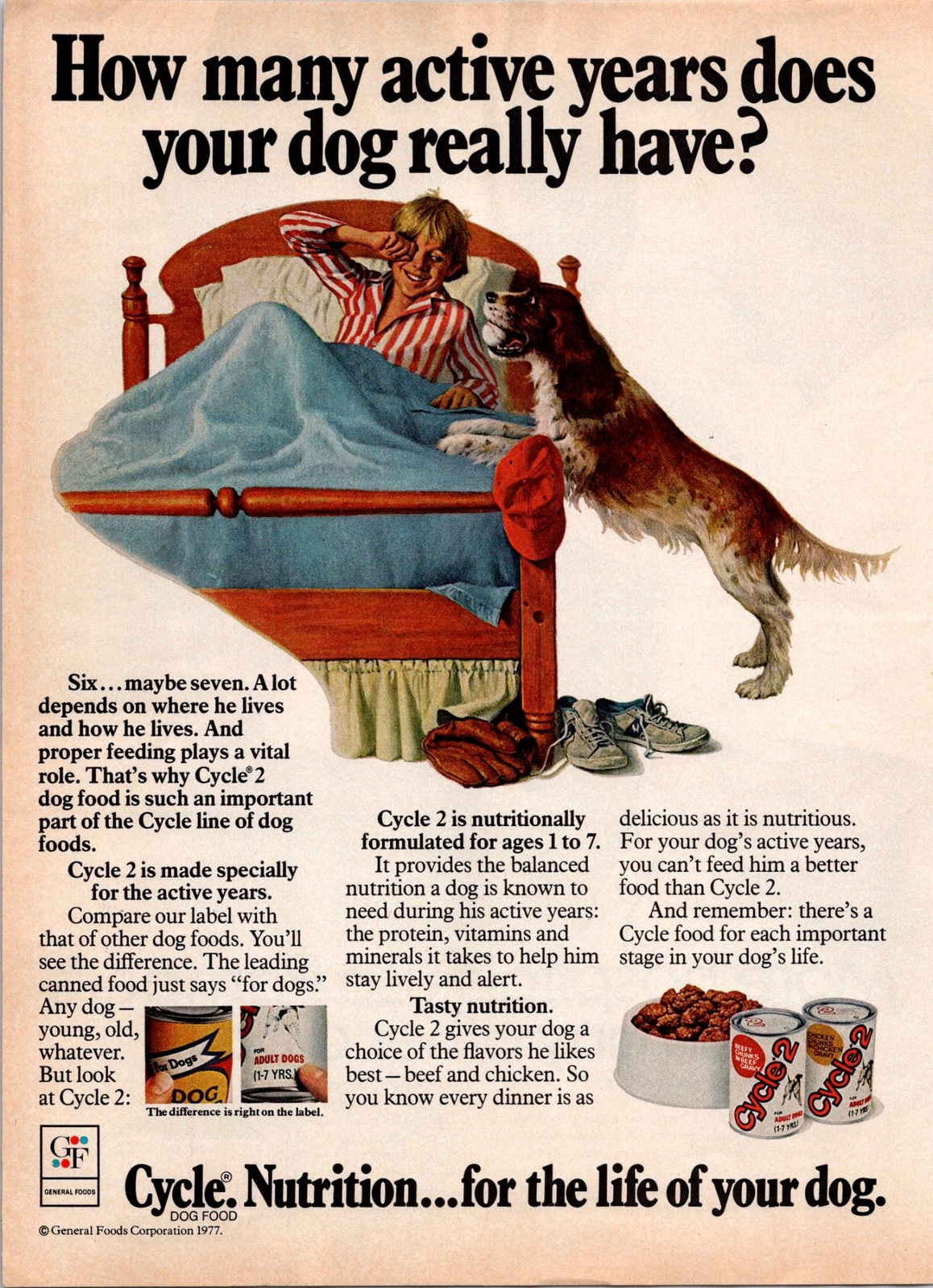 Advertisement Formulated For Your Dogs Active Years 1-7