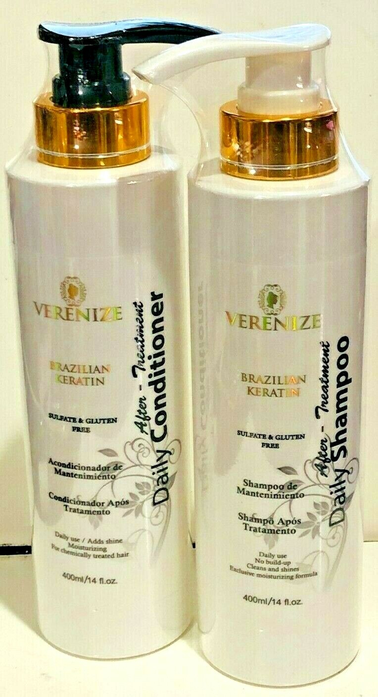 VERENIZE BRAZILIAN KERATIN DAILY SHAMPOO + DAILY CONDITIONER 400 ML/14