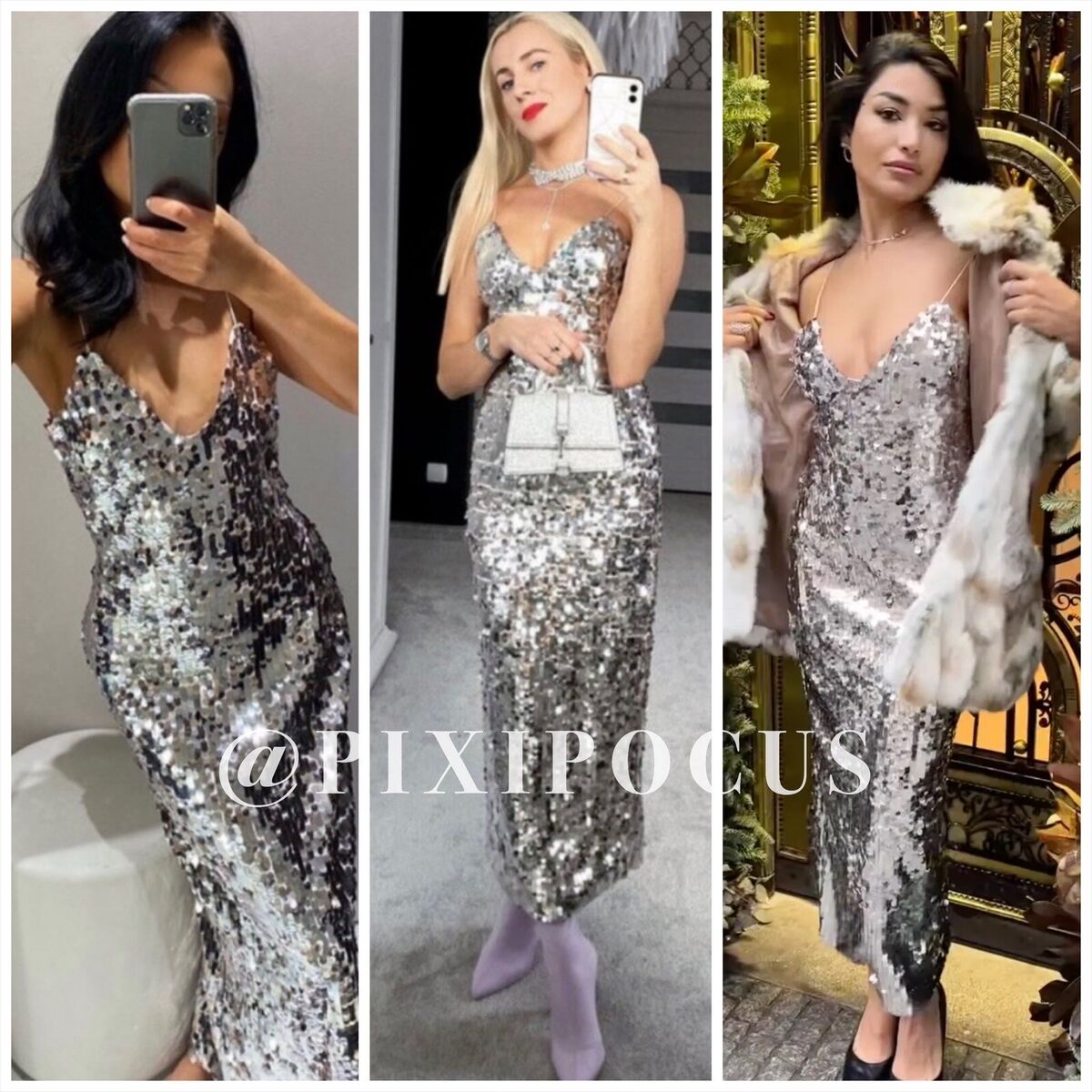 ZARA NEW FW22 SILVER STRAPPY SEQUIN DRESS MIRROR SILVER ZARA NEW FW22 SILVER STRAPPY SEQUIN DRESS MIRROR SILVER