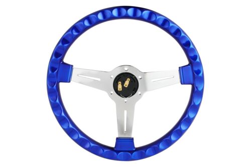 Boat BLUE Steering wheel W/ Adapter 3 spoke boats with 3/4" tapered key Marine - Picture 2 of 5