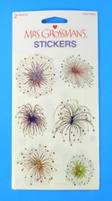 Vintage Mrs. Grossman's Glittery Fireworks 2 Sheet Sticker Pack