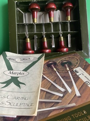 MARPLES M 156 Set  PALMSCHNITZMEISSEL. Holzschnitzerei   England *Top Zustand*