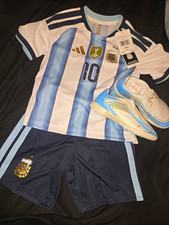 New!  Size: 2XS  Argentina 26 Home Messi Kids Set  F50 Messi League  12 1/2k