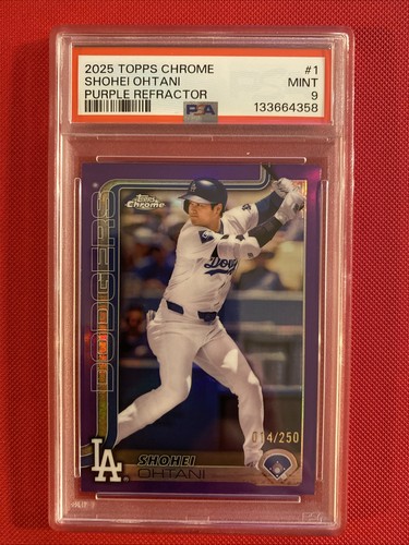 2025 Topps Chrome - Shohei Ohtani #1 Purple Refractor  /250 PSA 9 Mint 💎 NICE