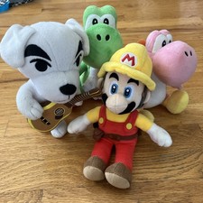 Lot 4x Nintendo Plush Toys Collectible Stuffed Super Mario Maker  Yoshi  more