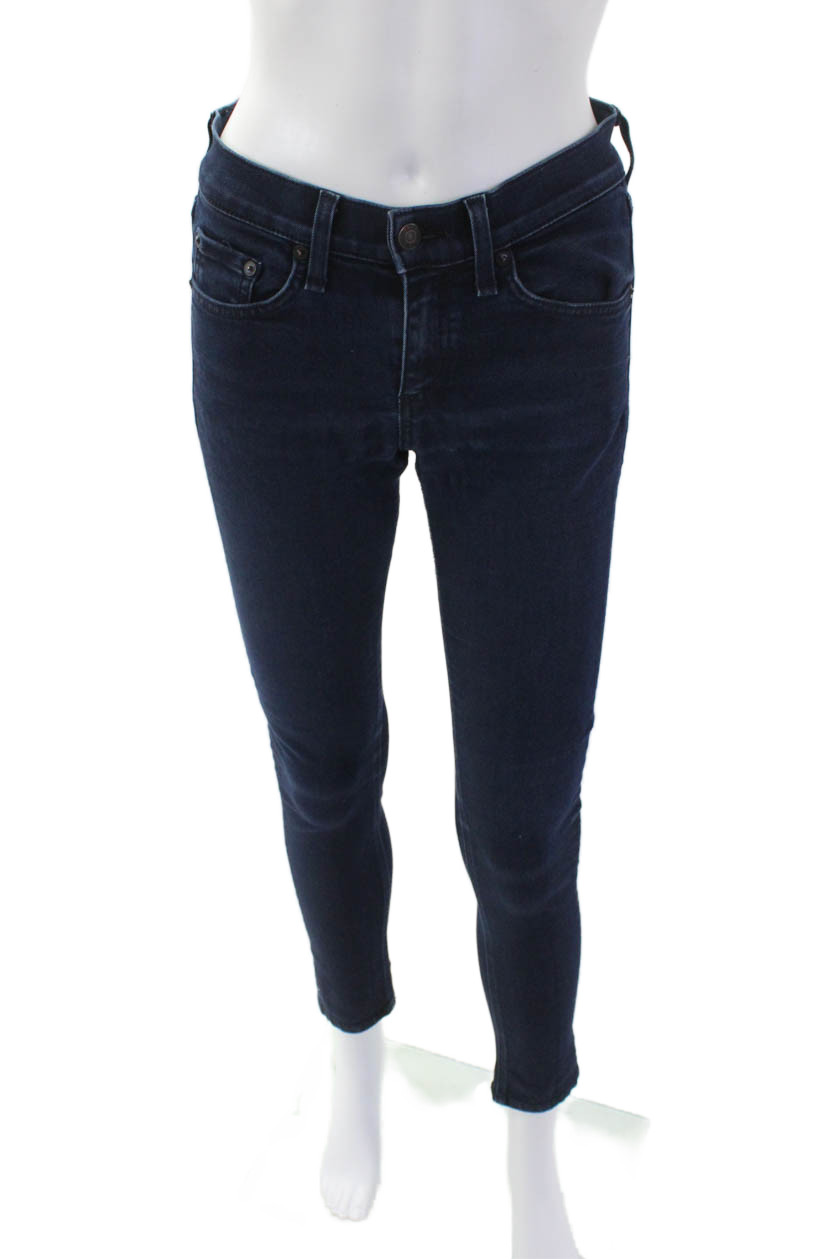 Rag & Bone Jean Womens High Rise Skinny Leg Jeans Indigo Blue Cotton Size 25Free Shipping in US $100+ Orders | $6.95 Orders Below