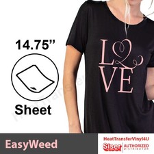 Siser EasyWeed Iron On HTV For T-Shirts 15" x 12" Sheets Variety of Colors