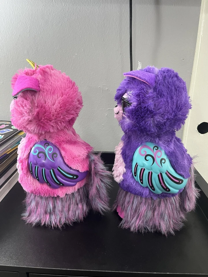 Juego de 2 Hatchimals Wow Llalacorns - Par Rosa y Púrpura - Probado Funciona Foto 4 de 4