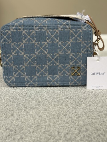 Off-white Denim Medium Camera Bag/Purse