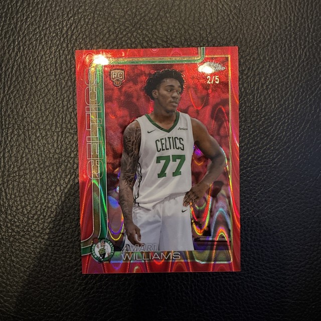 2025-26 Topps Chrome Amari Williams RC RED REFRACTOR #d 2/5 Celtics Rookie SSP