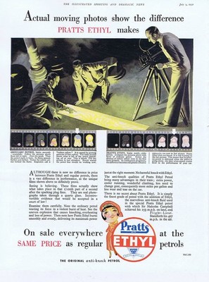 PRATT'S ETHYL - Vintage Werbung 1932 #2
