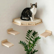 Cat Wall Shelves - Safe and Sturdy Cat Wall Furniture - Stylish Corner Shelf wit