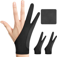 Digital Drawing Glove: 3-Layer Palm Rejection, Two-Finger Artist Glove for Drawi