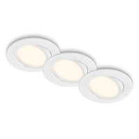 3Er Set LED Einbaustrahler LED Einbauleuchten Spots Warmweiß Schwenkbar Flur