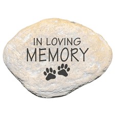 GiftsForYouNow Pet Memorial Garden Stone In Loving Memory Paw Print Grave Marker