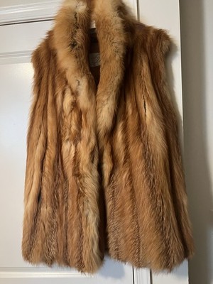 Dittrich Women s Red Fox Sleeveless Long Vest for Fall/Winter