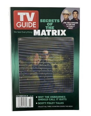TV Guide Magazine October 25, 2003 Matrix Secrets Osbournes CO Ed