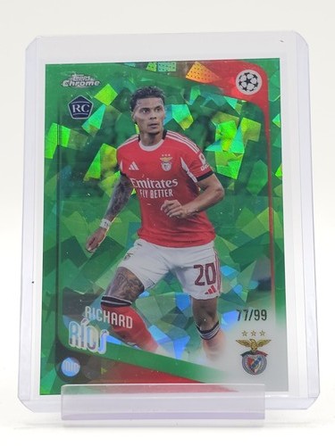 RICHARD RIOS 2025-26 TOPPS CHROME UCL ROOKIE GREEN SAPPHIRE /99 RC Q2045