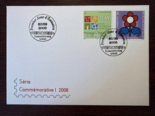 LUKSEMBURG FDC COVER 2008 ROK MEDYCYNA SPOŁECZNA UBEZPIECZENIE ZDROWOTNE ROLNICTWO
