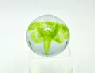 Vintage Blenko Glass Paperweight - #68G - Olive Green