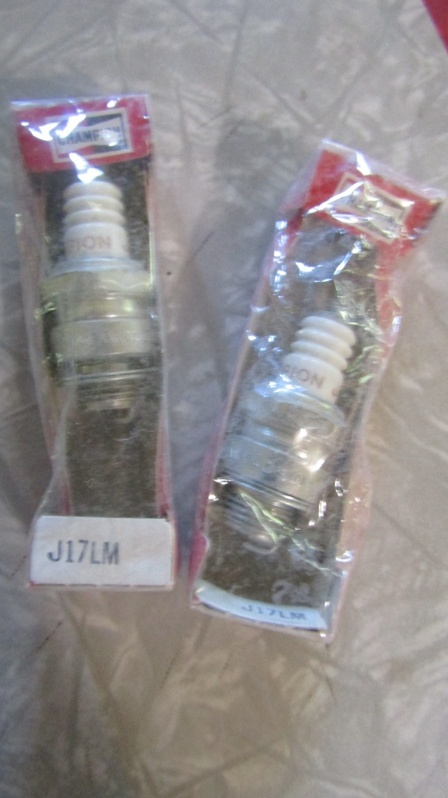 PAIR Of Vintage CHAMPION SPARK PLUGS - J17LM - 1980s