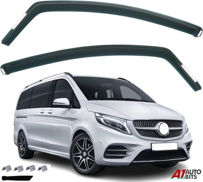 Déflecteurs d’air pour Mercedes Benz Vito W447 MK3 2014- Pcs de 2, Teintés, Noir - Photo 1/4