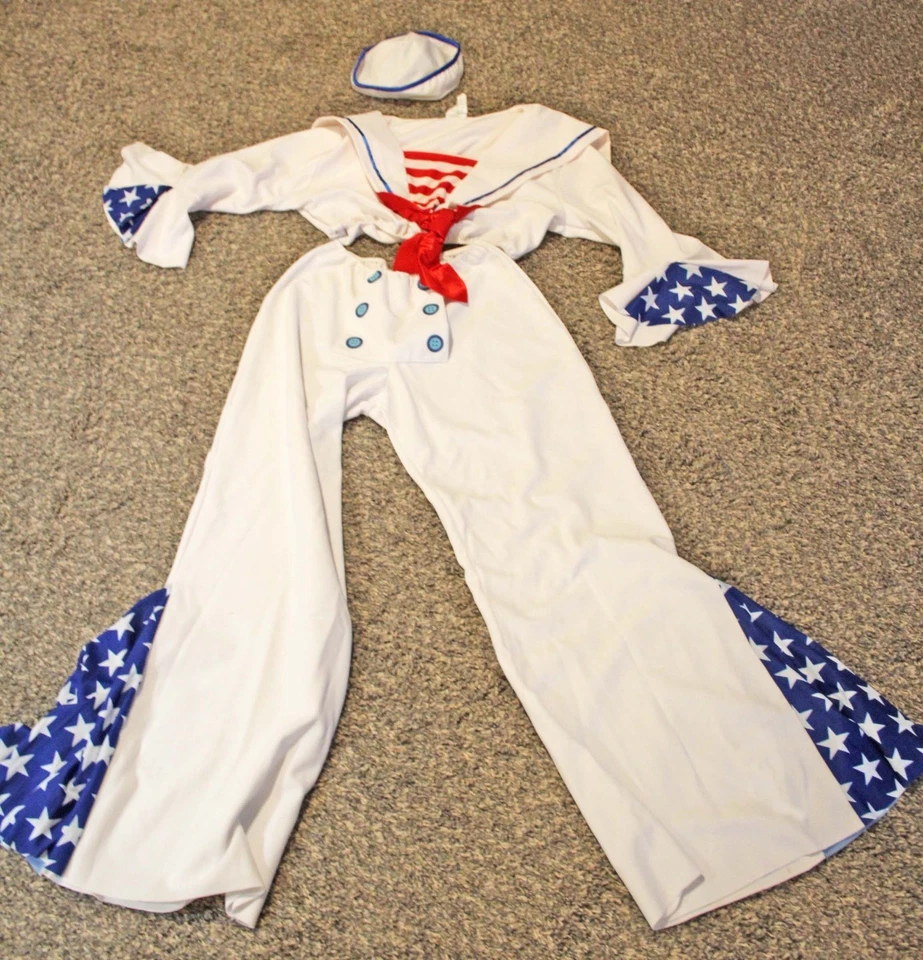 Disfraz de Halloween para adulto estilo retro marinero niña pantalones y top talla única para la mayoría Foto 2 de 4