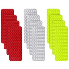 Abeillo Pieces Safety Reflective Stickers, Warning Reflective Stickers Stick 12