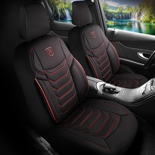 Sitzbezüge passend für Suzuki Baleno in Schwarz-Rot mit Rückentasche