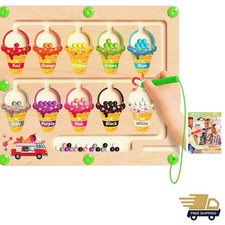 Montessori Magnetic Color  Number Maze - Educational Puzzle Toy for 2-4