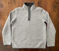 Marine Layer Women's Corbet Quilted Snap T Pullover Grey Size Medium
